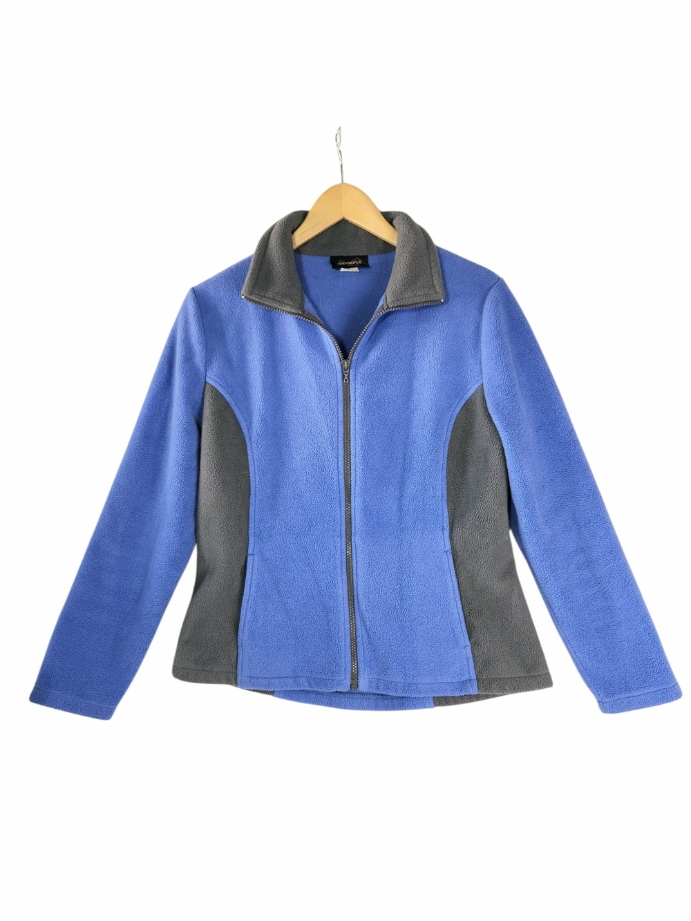 Vintage Olympia Sport Avalanche Womens S/M Fleece Jacket Blue Gray Full Zip Y2K